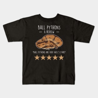 Ball Python Review Kids T-Shirt